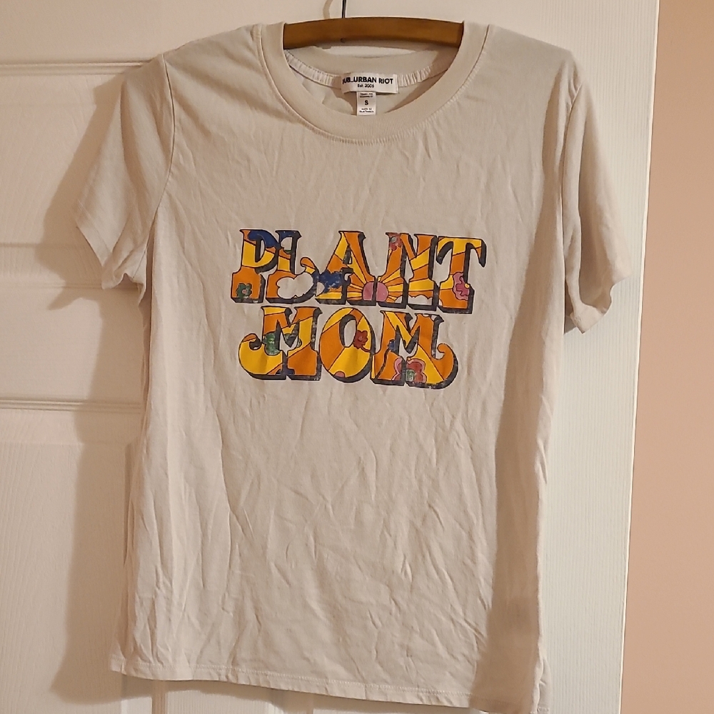 Sub_Urban Riot Kids 'Plant Mom' Graphic Tee - Cream
